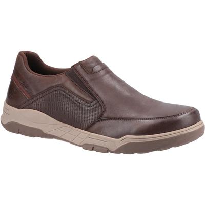 Hush Puppies Herren Fletcher Lederschuhe (Kaffee) Image