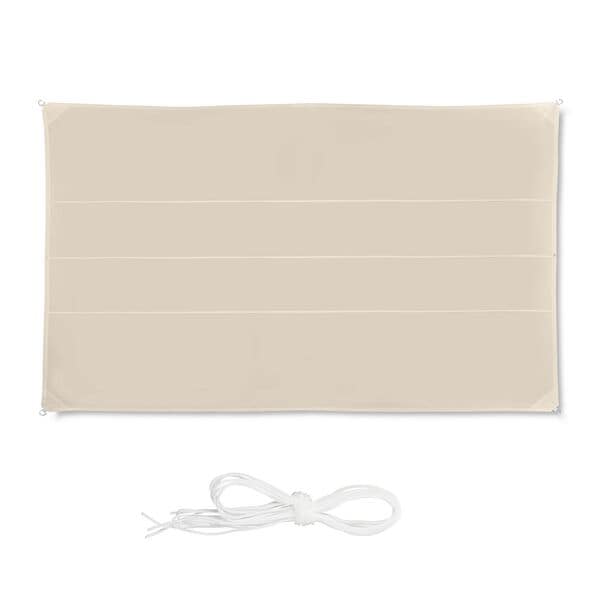 relaxdays Sonnensegel rechteckig 4 x 6 m beige beige Image