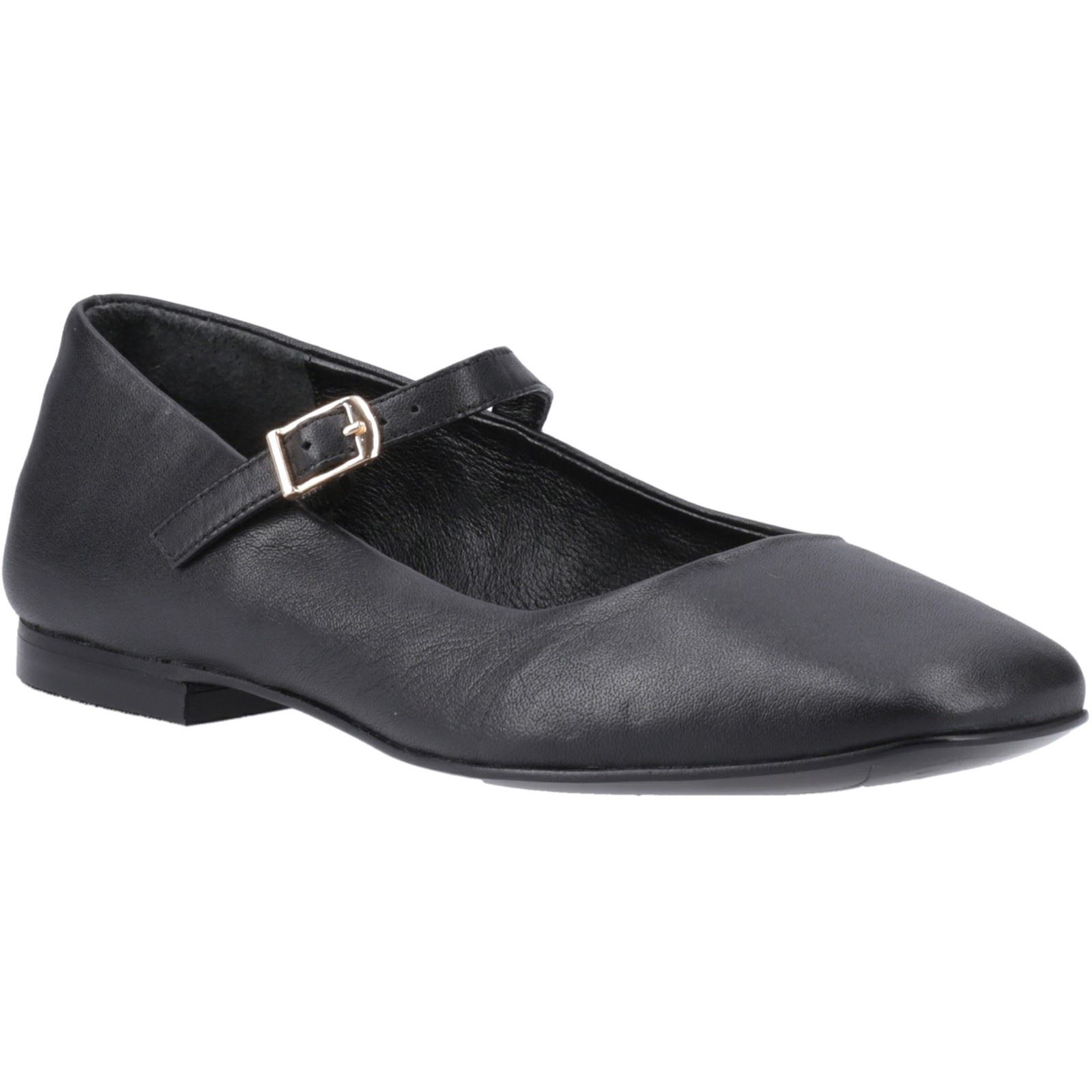 Hush Puppies Pasha Damen Schwarze Lederschuhe