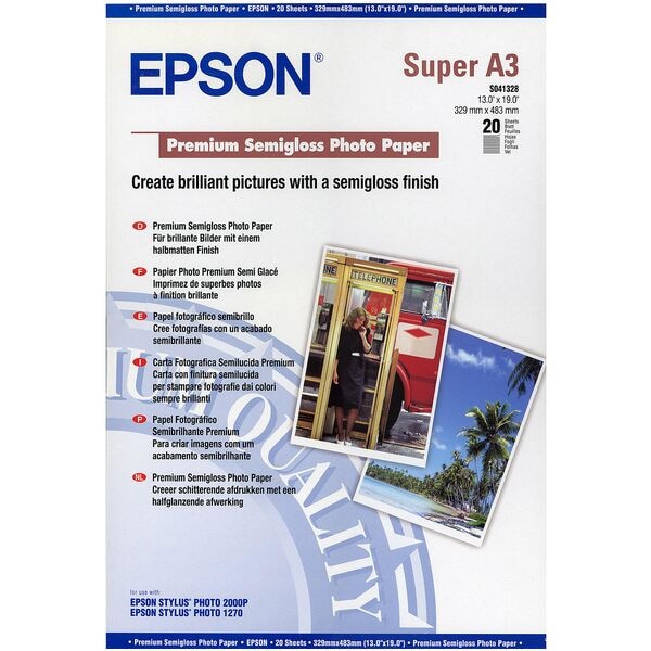 Epson Fotopapier S041328 DIN A3+ 250 g/m² 20 Blatt weiß Image