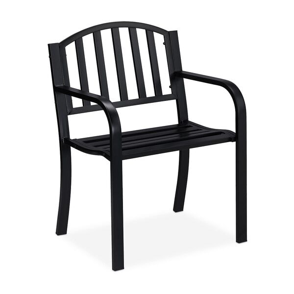 relaxdays Gartenstuhl Metall silber Image