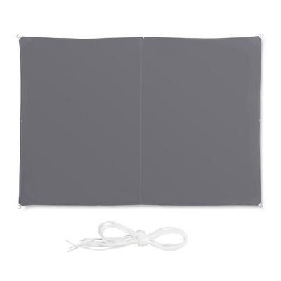 relaxdays Sonnensegel rechteckig 2 x 3 m grau Image