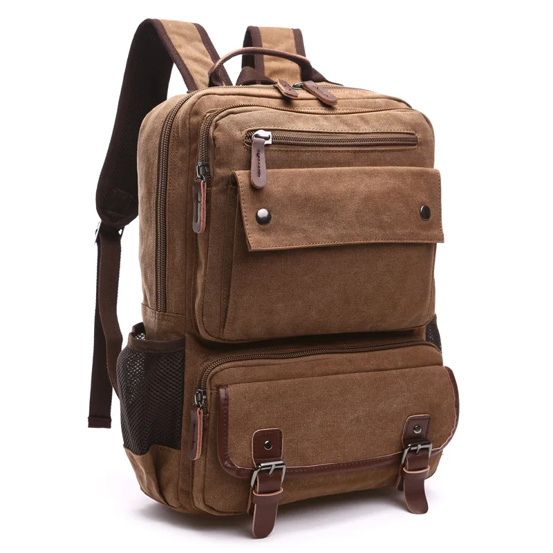 Sac à dos Vintage en toile pour hommes, sacs d'école pour étudiants, sacs d'école pour adolescents, sacs de grande capacité pour hommes, 2020