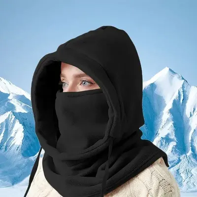 Plush Balaclava Hat Winter Ski Windproof Cap Thicken Warm Outdoor Cycling Caps for Men Women Hood Beanie