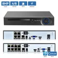 4K 8MP CCTV POE NVR 4CH/8CH 4K Per IEEE802.3af 48V POE Sistema di Sicurezza Della Telecamera IP Accesso Remoto Rilevamento del Viso P2P H.265 Xmeye