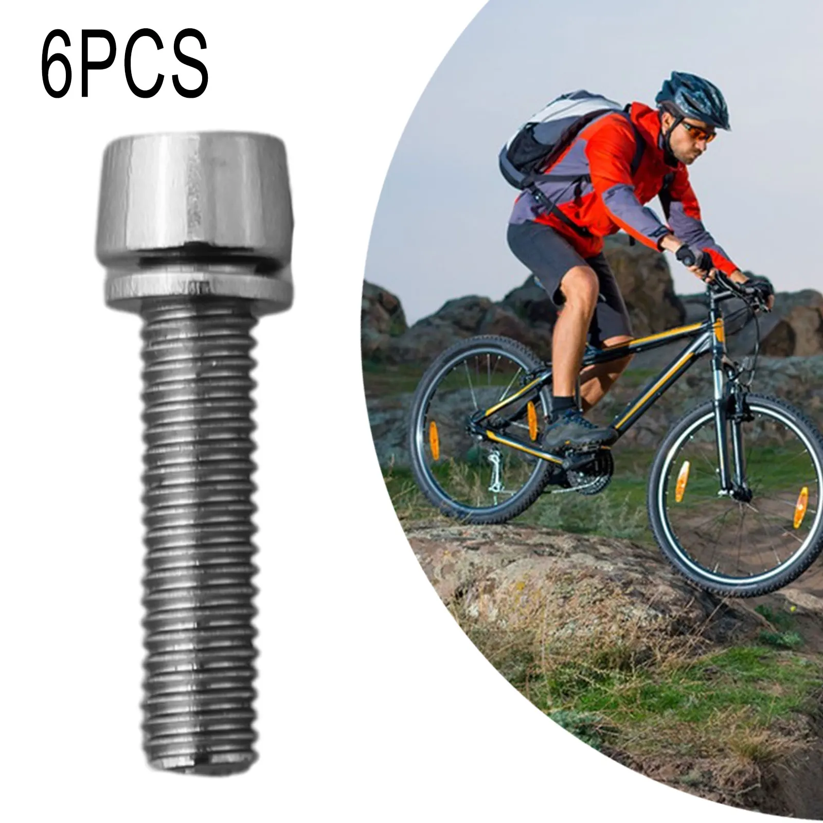 6 Stück Fahrrad-Sattelstützen-Vorbauschrauben M5/M6 x 20 mm Stahl hochfeste Schrauben Fahrrad-Headset-Vorbau-Ersatzzubehör Image