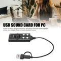 Scheda audio esterna USB Scheda audio esterna USB tipo C Adattatore per cuffie per microfono per telefono portatile Cambia voce Plug and Play