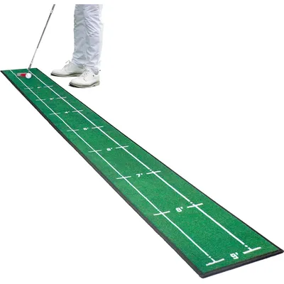 Golf Putting Mat Indoor & Outdoor Professional Practice Putting Green Mat with Distance Marker Anti Slip Backing Golf Accessorie