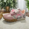 Kids'Casual Schuhe Mädchen Cartoon MELODY PU Leder Outdoor Schleife für Anti-Rutsch-Turnschuhe Chamois PU-Leder Rosa Größe 26-37