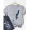T-shirt con stampa manica corta fiore vintage carino anni 