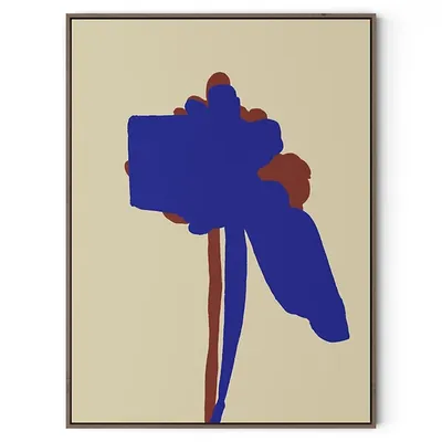 Huxe Stems 1 Framed Canvas Wall Art
