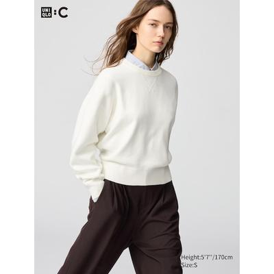 Uniqlo - Smooth Cotton Crew Neck Jumper - Off White - XXS