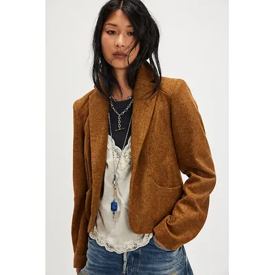 Whip Smart Blazer Jacket at Free People in Lime, Size: Large