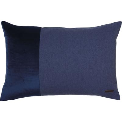 Dekokissen ESPRIT "Harp", blau (dunkelblau, unifarben), B:58cm L:38cm, Polyester, Dekokissen_Sitzkissen_Kissenhüllen, mit Keder und Applikation, Kissenhülle ohne Füllung, 1 Stück Image