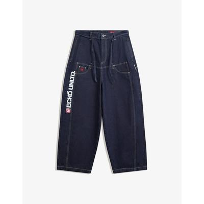Bershka Ecko Unltd Super Baggy Jeans Men 29 Navy