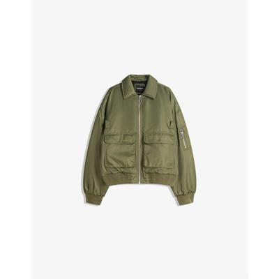 Bershka Technical Bomber Jacket Men L Khaki