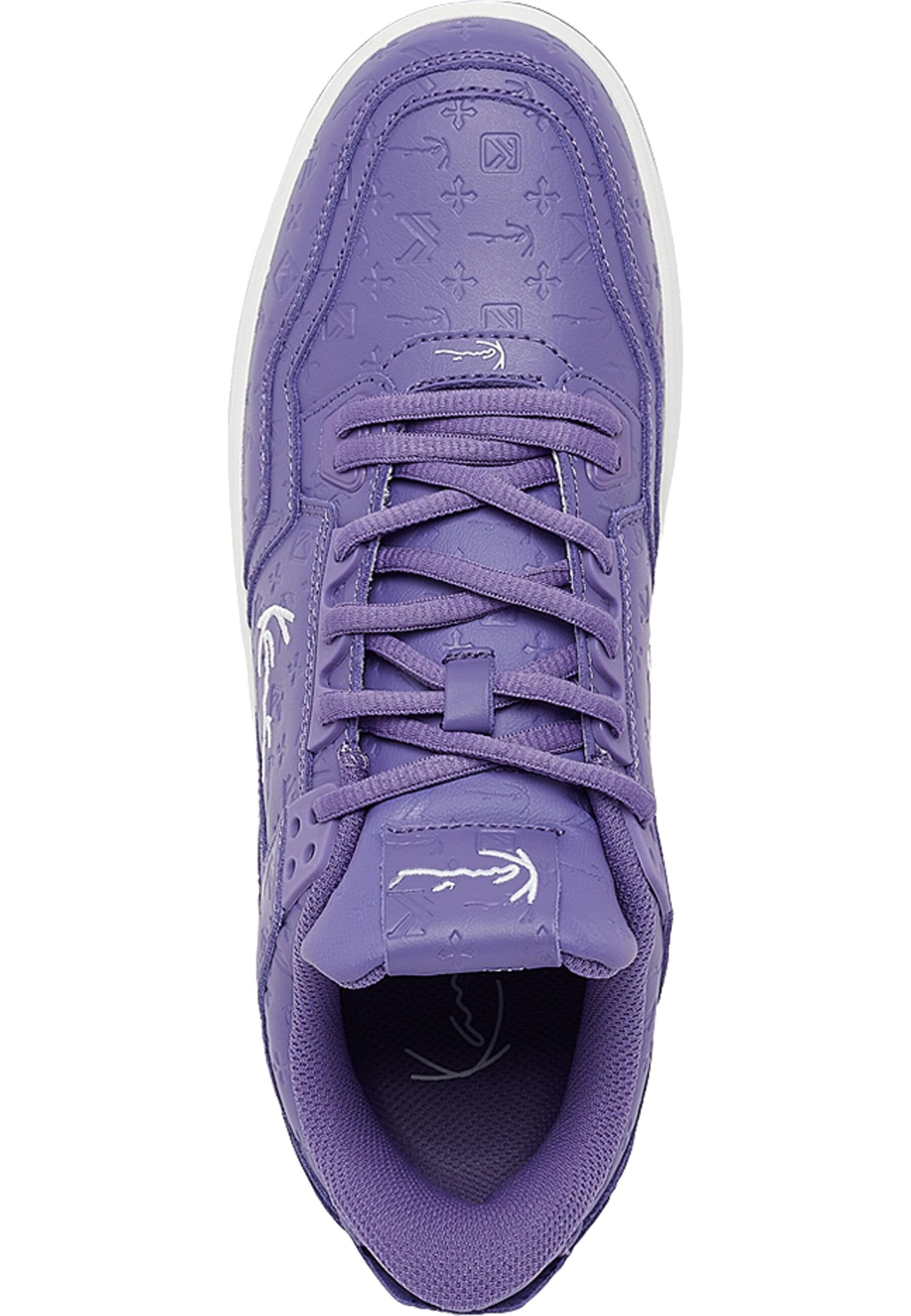 Trainingsschuh KARL KANI "Karl Kani 89 Luxury PRM", Herren, Gr. 42.5, weiß (lila, weiß), Textil, Schuhe