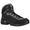 Winterstiefel LOWA "RENEGADE WARM GORE-TEX MID", Damen, Gr. 42, schwarz (schwarz, grau), Leder, Textil, sportlich, Schuhe, wasserdicht