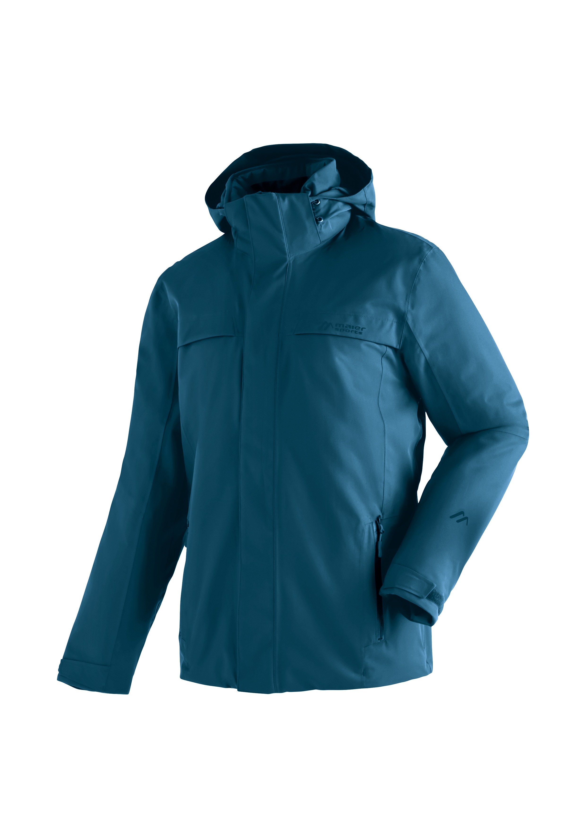 Winterjacke MAIER SPORTS "Peyor M", Herren, Gr. 31, blau (saphirblau), 100% Polyester, Jacken Winterjacke, warme Herren Jacke, wattierte Regenjacke, wasserdicht + atmungsaktiv