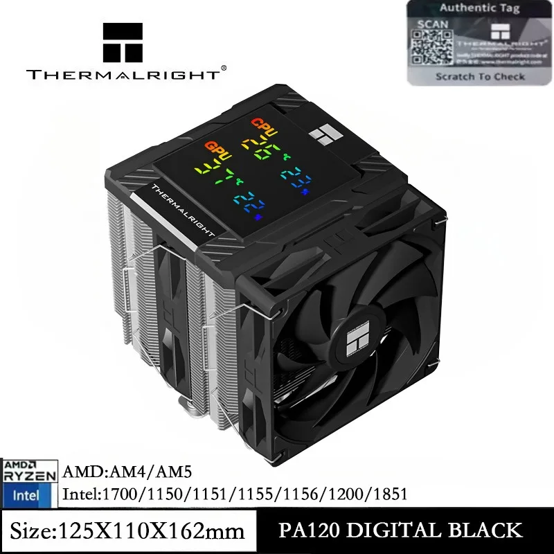 Thermalright Peerless Assassin 120 refroidisseur de processeur numérique noir 6 caloducs refroidisseur de processeur pour AM4/AM5,Intel LGA1700/1851/1150/1151/1200