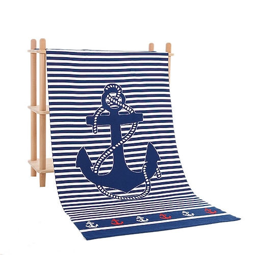 Mikrofaser-Strandtuch, saugfähiges Sporthandtuch, schnelltrocknendes Badetuch zum Schwimmen, Erwachsenengröße mit reaktivem Druck Image