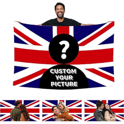 personalisiertes, individuelles Union Jack-Fototapeten-Poster mit britischer Flagge, erstellen Sie Ihr eigenes Bild für die Heimdekoration, Schlafsäle, Schlafzimmer, Wohnzimmer, Clubs, Bars, Konzerte, Image