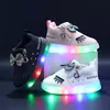 2025, leuchtet Freizeitschuhe, Lauflernschuhe, Turnschuhe, Prinzessinnenschleife für Mädchen, niedliche LED-Leuchten, für Babys, Kleinkinder, Tennis, Größe 21–30