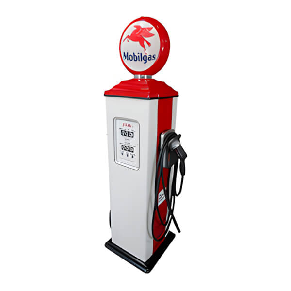 Roadside Relics Mobilgas Retro Gas Pump Replica Electric Vehicle (EV) Charger