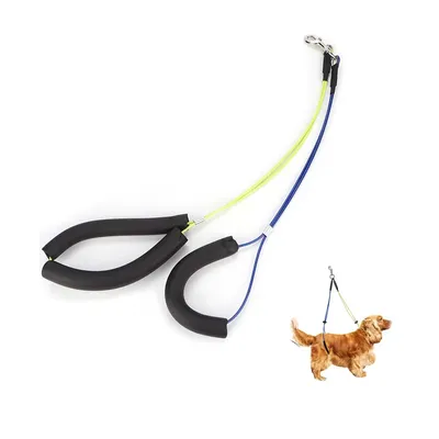 Dog Grooming Loop Dual No-Sit Haunch Holder Cat Grooming Stainless Steel Wire Rope Restraint Noose for Pet Grooming Table Arm