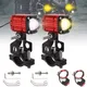 2 pz 4 Modalità Faro A LED Faretto per Moto Trattore Camion SUV 9-85 V Hi Lo Fascio Giallo Bianco 3200LM Nebbia Luce Ausiliaria