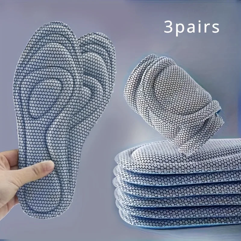 3 Paar weiche und bequeme Einlegesohlen, atmungsaktive und schweißableitende sportliche Freizeit-Einlegesohlen, wählen Sie Ihre Größe frei Image