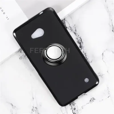 For Nokia Lumia 640 LTE 5.0" Microsoft Lumia 640 N640 Back Ring Holder Bracket TPU Soft Silicone protect Case Anti falling shell