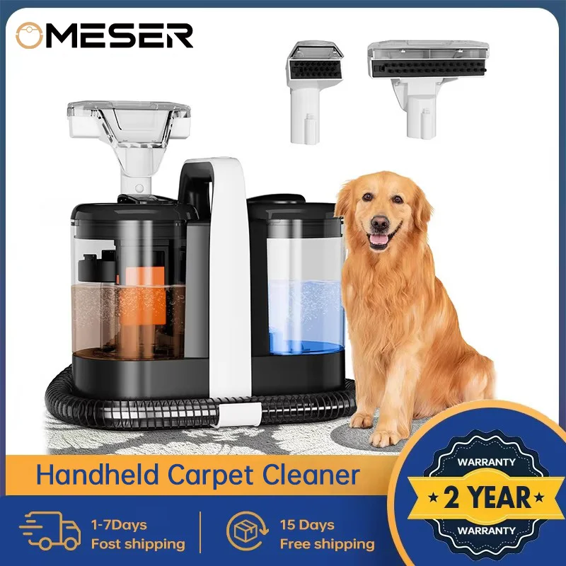 OMESER W07 Handheld-Teppichreiniger, 600 W, 15 kPa, kabelgebundene Spot-Reinigungsmaschine, nasser Stoff, Teppich, Sofa, Reinigung, Haustier, tragbares Auto Image