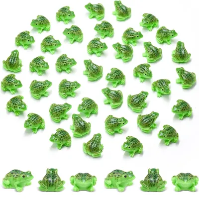 5/10 Pieces Resin Frogs Miniatures, Mini Animals Figurines Statues, Fairy Garden Micro Landscape Home Decoration Supplies