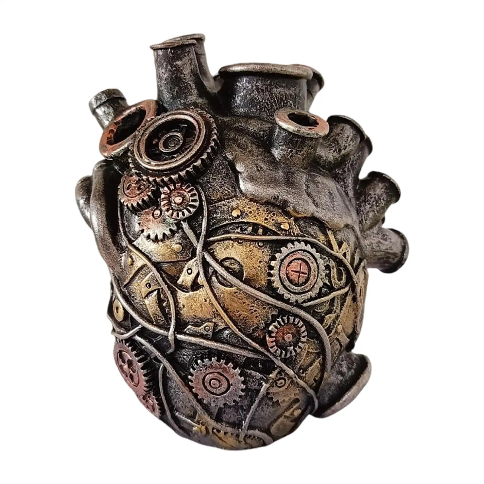 Herzvase, lustige Vasen für Blumen mit mehreren Löchern, Kunstharz, modernes anatomisches Herz-Design, Pflanzen, Topf-Mittelstücke für Heimdekoration Image