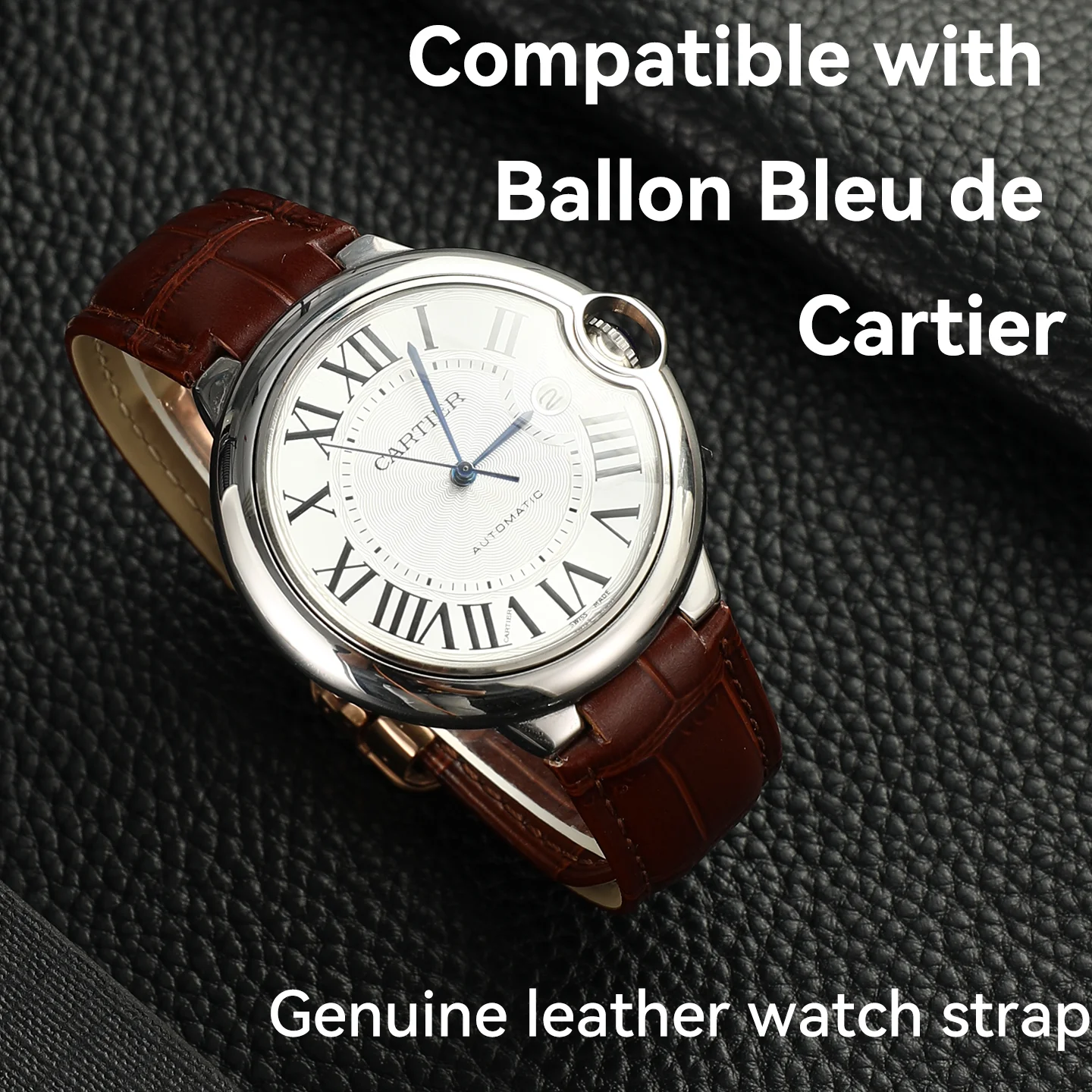 Echtes Leder Uhrenarmband für Cartier Ballon Bleu Rindsleder Uhrenarmband Gürtel 20mm 18mm 16mm Armband für Armband Image