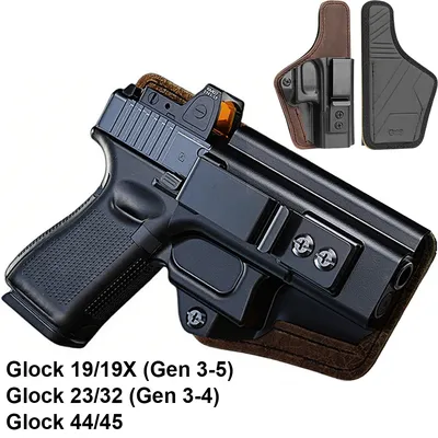 IWB Holster Concealed Carry Quick Draw Left/Right Hand Gun Holster for Glock 19/19X (Gen 3-5) Glock 23/32 (Gen 3-4) Glock 44/45
