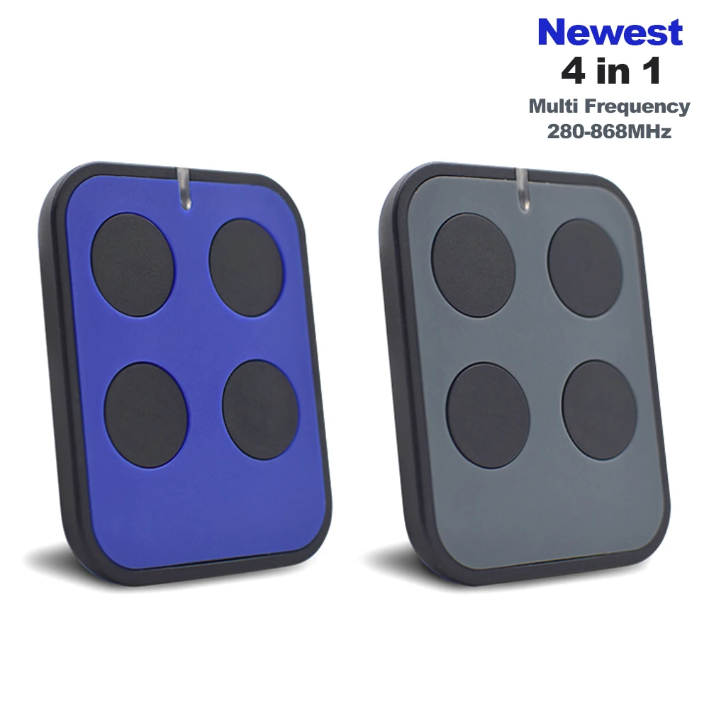 Garagentor-Fernbedienung, 280–868 MHz, Mehrfrequenz-Duplikator, Öffner, 4-in-1-Tor, Schlüsselanhänger, Sender, 433,92 MHz, Rolling Code Image