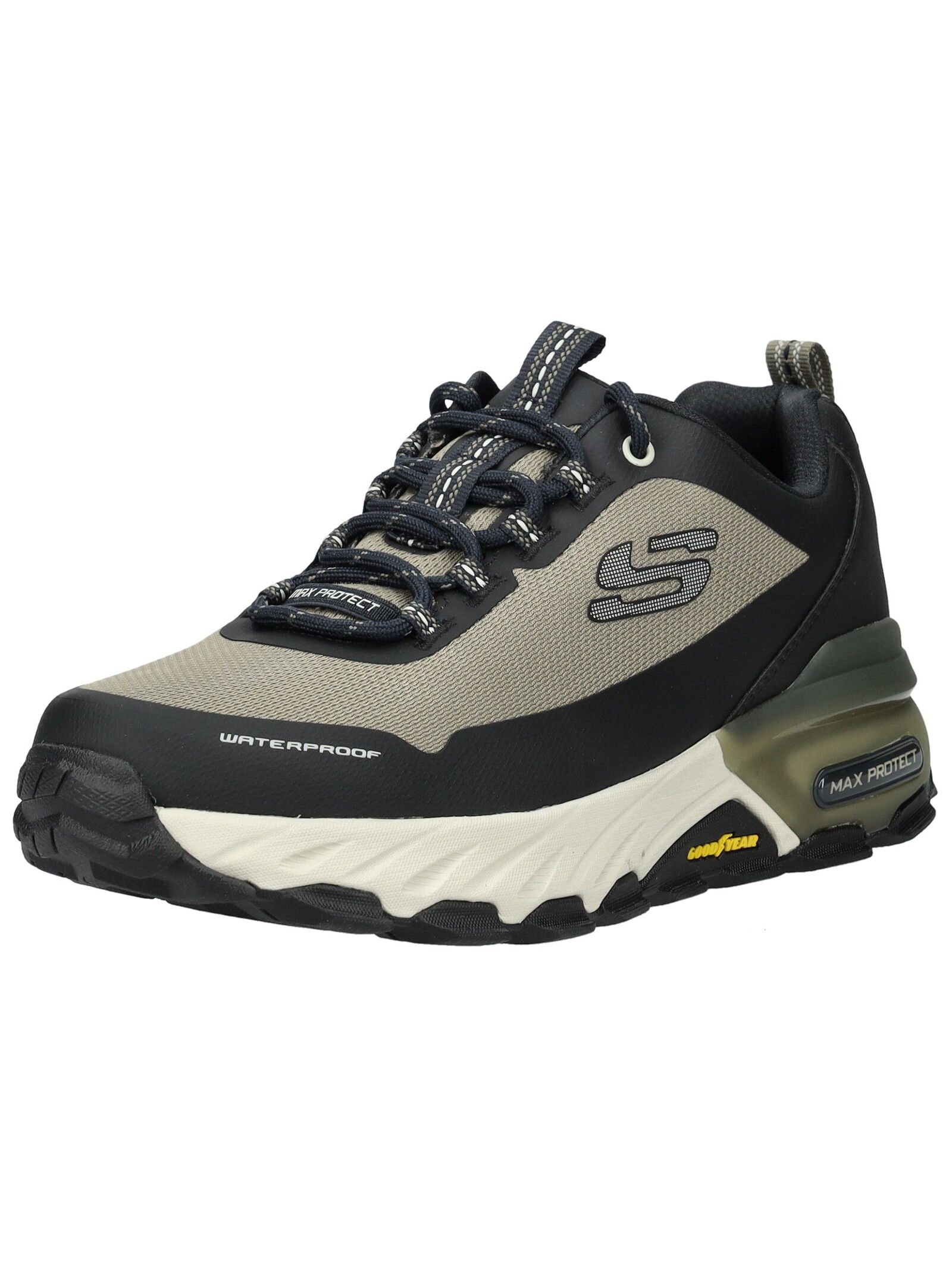 Sneaker SKECHERS "Skechers Sneaker Lederimitat", Herren, Gr. 44, grün (olive), Lederimitat, Schuhe Sneaker