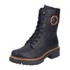 Schnürstiefelette RIEKER "Rieker Stiefelette Lederimitat", Damen, Gr. 40, schwarz, Lederimitat, casual, Schuhe