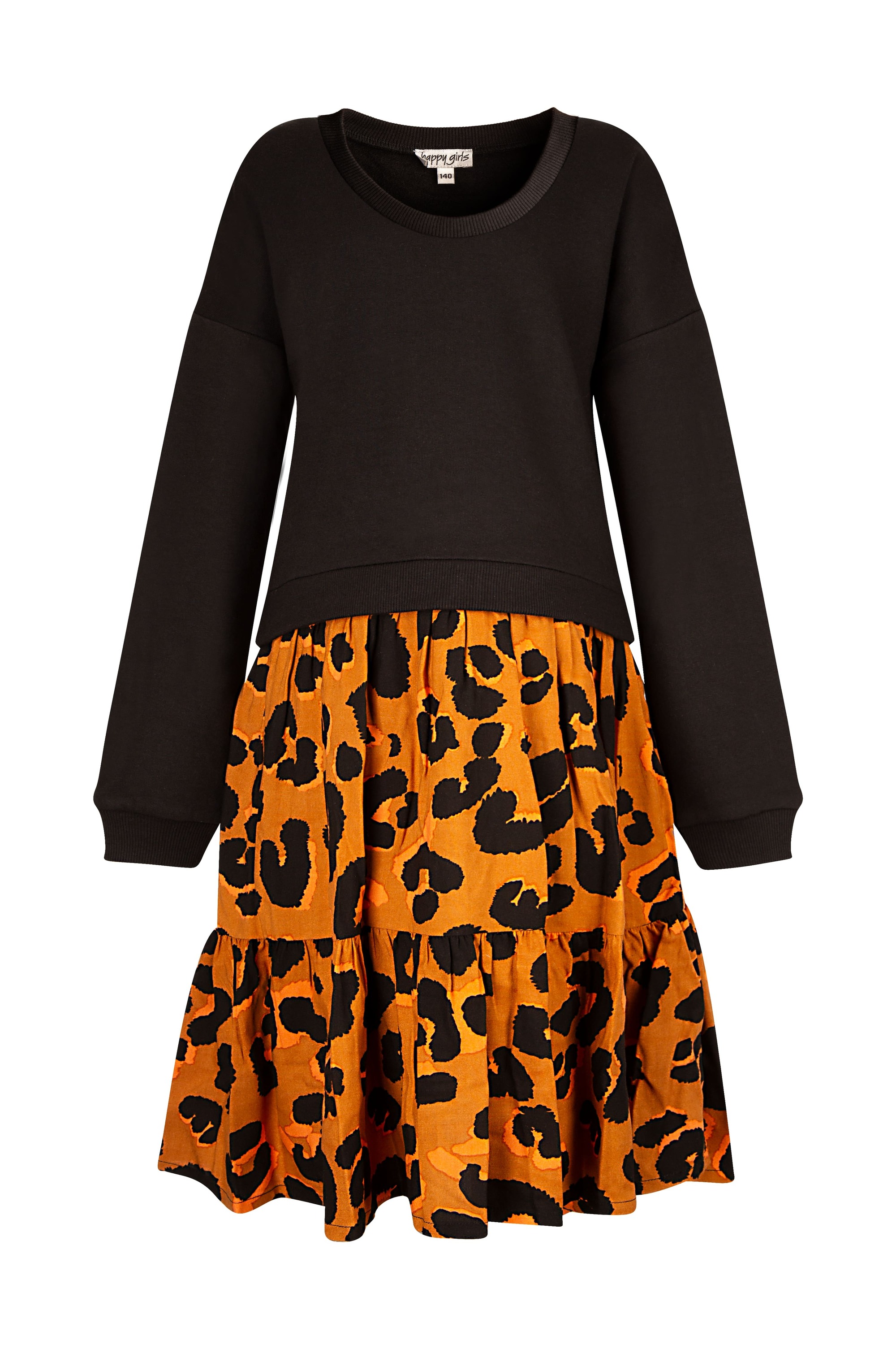 Sommerkleid HAPPY GIRLS "dress", Mädchen, Gr. 134, EURO-Größen, schwarz, Stoff, 100% Baumwolle, normal, Kleider Image