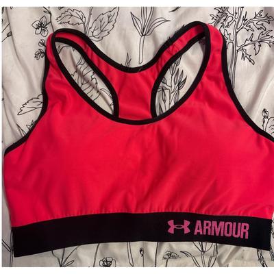 Under Armour Intimates & Sleepwear | Under Armour Hot Pink Lightly Padded Racerback Sports Bra, Medium | Color: Pink | Size: M