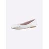 Ballerina HEINE, Damen, Gr. 42, weiß, Leder, Glattleder, Synthetik, modisch, Schuhe