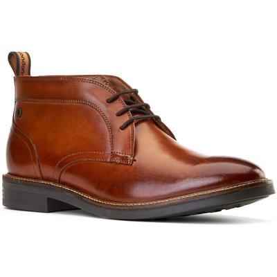 Base London Lincoln Leder Herren Stiefeletten in verbranntem Tan Image