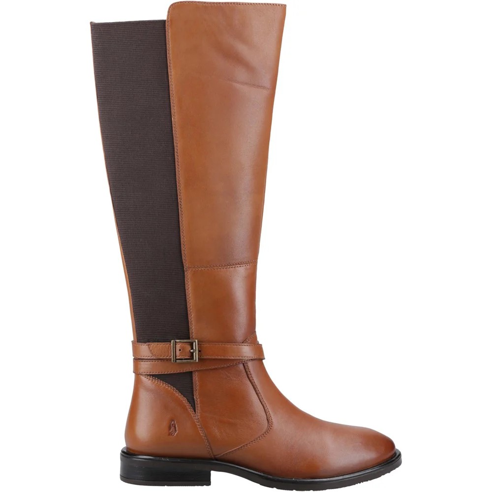Hush Puppies - "Victoria" Lange Stiefel für Damen, Leder (Hellbraun)