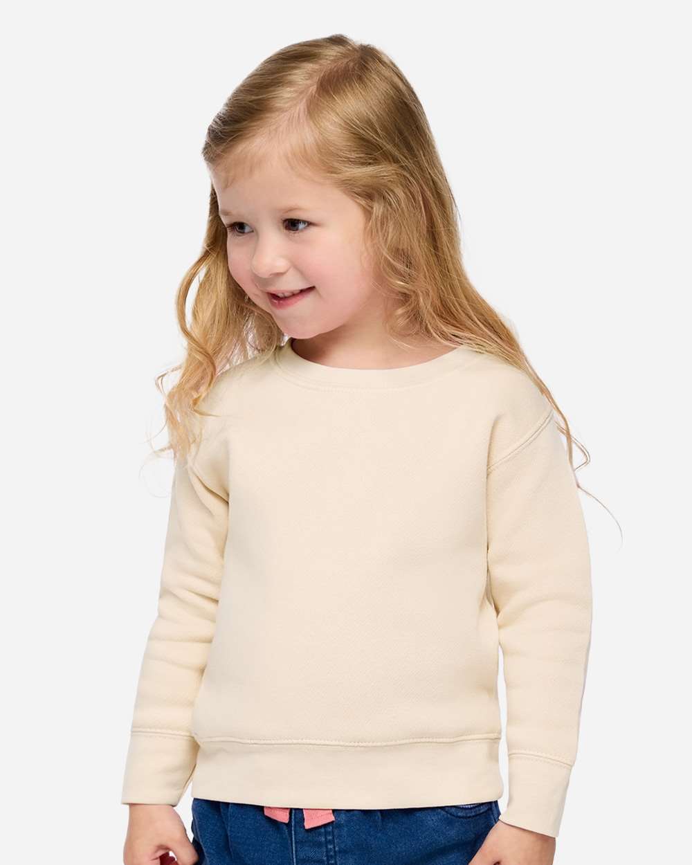Rabbit Skins 3317 Toddler Crew Fleece Sweatshirt in Natural size 4 LA3317