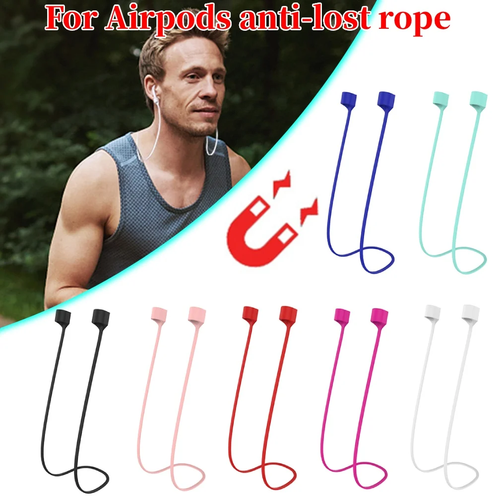 Weiche Silikon-Anti-Verlust-Magnetseil-Ohrhörer für Airpods 2 1 3 Air Pods Pro Bluetooth Wireless-Kopfhörer-Ohrhörer-Gurt ﻿ Image