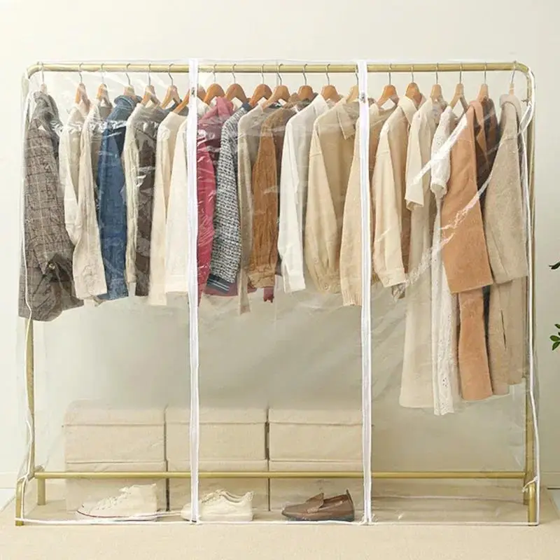 1pc Household Clothing Dust-proof Cover Translucent Dust-proof Clothing Cover Wardrobe Storage Suit Hanging Bag Dust-proof Bag