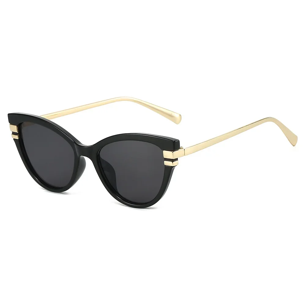 Ins Mode Cat Eye Sonnenbrille Für Frauen Marke Designer UV400 Metall Bein Reise Casual Elegante Shades Image