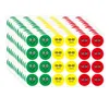 20 große Blätter, 24 Aufkleber pro Blatt, je 1 Zoll/2,5 cm, rote, gelbe und grüne dreifarbige runde Emoji-Aufkleber, Umschlagdekoration, Emoji-Aufkleber, geeignet für Zuhause und Schule, Notizbuch,